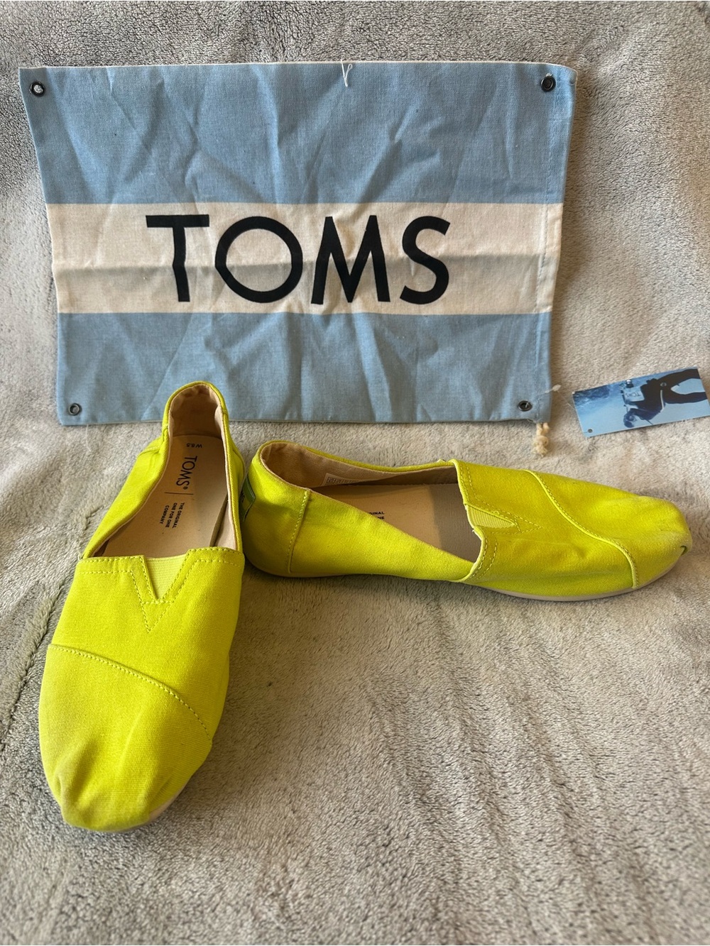 Toms Slip-On Canvas Shoes in Neon Yellow